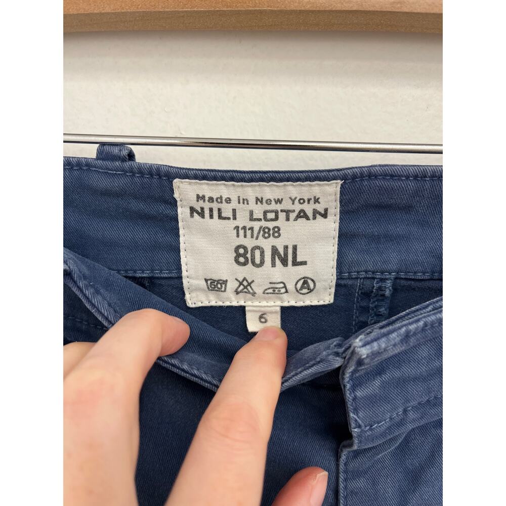 Nili Lotan Cropped Military Pants Utility Relaxed Stretch Cotton Flap - Size 6 - Picture 7 of 14